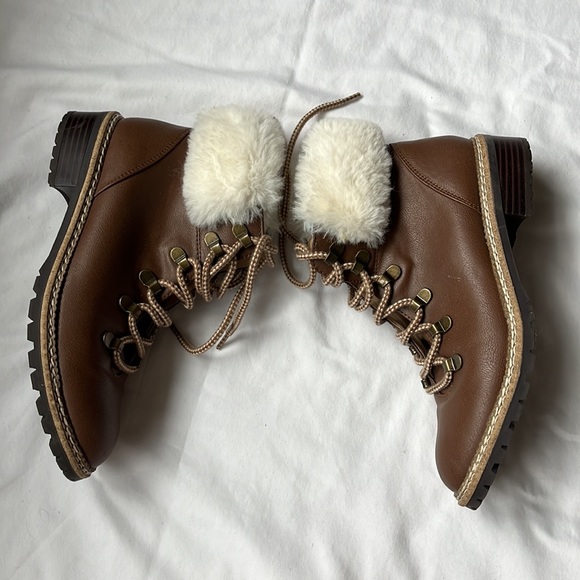 Lace Up Fur Trim Boots - Picture 3 of 5